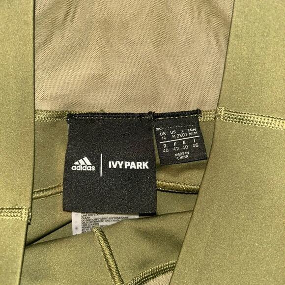 Adidas Womens Ivy Park x Peloton Focus Olive Power Tights Size Medium - Picture 4 of 9